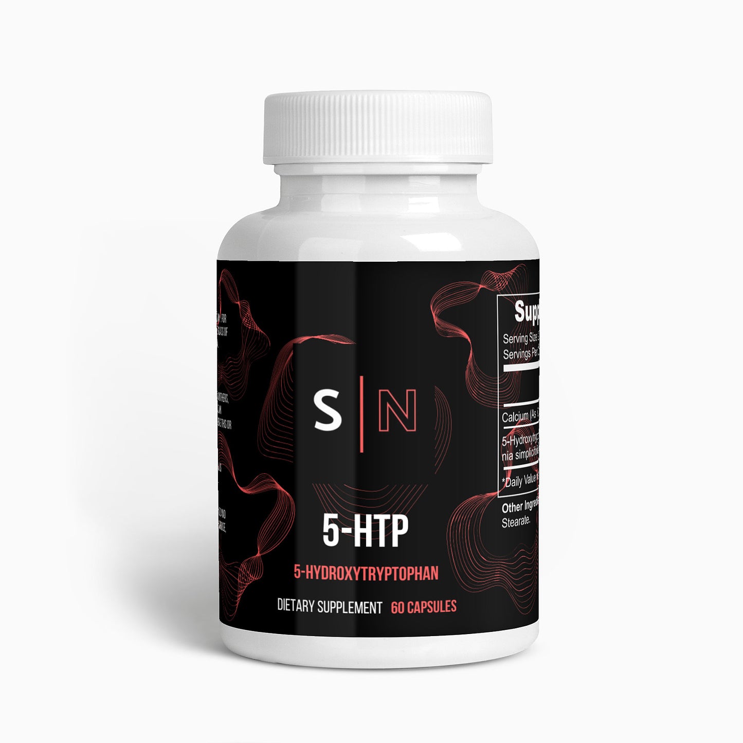 5-htp sport supplement with 60 capsules inside